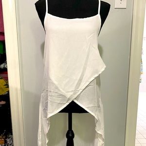 White Sheer Flow Top